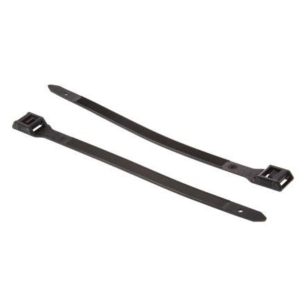 Stahovací páska Externí zářezy 112-18061 PE180-PA66HS-BK 180 mm 9mm Černá Nylon 66 HellermannTyton