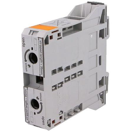 WAGO Napájení přes svorkovnici 285-195, řada: 285, 1kV Šedá 95mm² 1 Klecová svorka