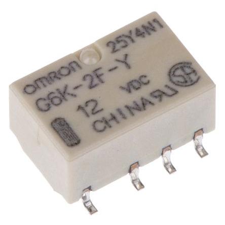 Omron Signálové relé DPDT Povrch 1A 12V dc G6K