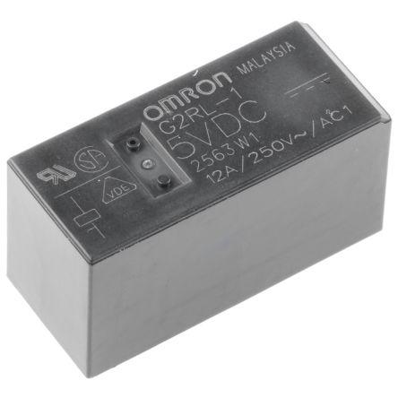 Omron Výkonové relé SPDT Montáž na plošný spoj 16A 5V dc G2RL