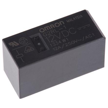 Omron Výkonové relé SPDT Panel 12A 12V dc G2RL