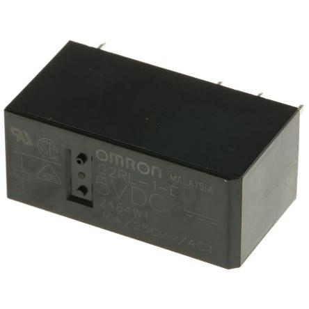 Omron Výkonové relé SPDT Montáž na plošný spoj 16A 5V dc G2RL