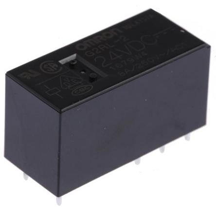 Omron Výkonové relé DPDT Panel 8A 24V dc G2RL