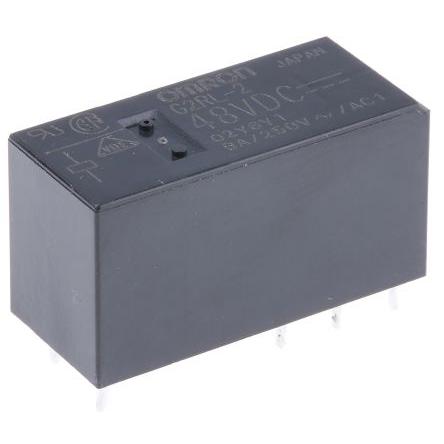 Omron Výkonové relé DPDT Montáž na plošný spoj 8A 48V dc G2RL