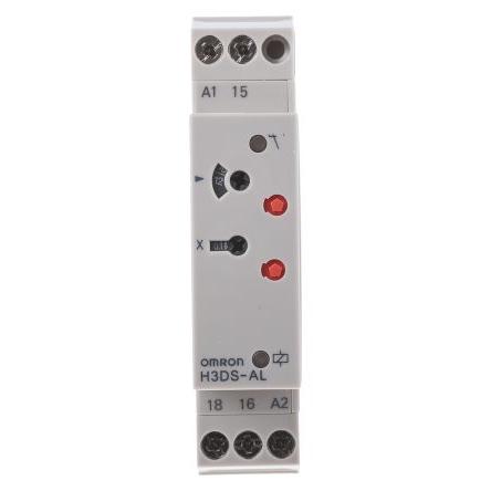 Omron Časovací relé, řada: H3DS Lišta DIN SPDT 1kontaktové 48 V dc 230V ac, 24 V ac 1 funkce Šroub 0.1 s to 120 h
