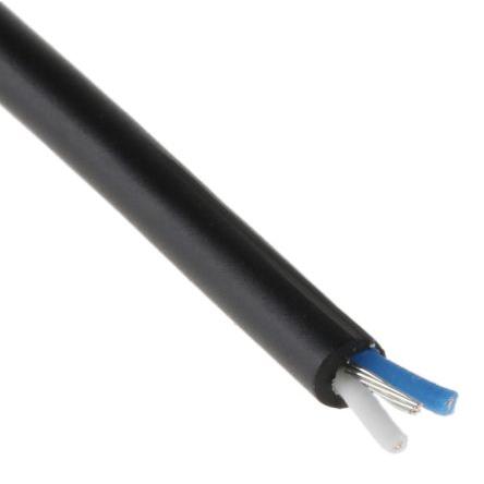 Audio kabel, řada: classic 1 pair 2žilový Stíněný, vnější průměr: 3.5 mm OD plocha průřezu 0.2 mm Van Damme, Černá 100 m