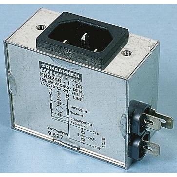 Schaffner Filtr IEC 20A, řada: FN9246 IEC 60529 Vnější, Montáž do panelu, 250V ac, 0Hz, 400 Hz Faston, 85 °C, -25 °C