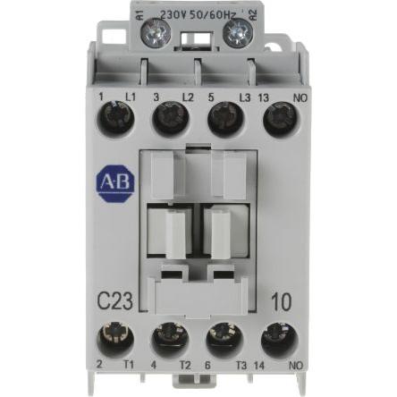 Allen Bradley 1 NO Stykač napětí ve vinutí 230V ac 3pólový 23 A 690V ac 11 kW s 3 NO kontakty 230V ac Řízení motoru,