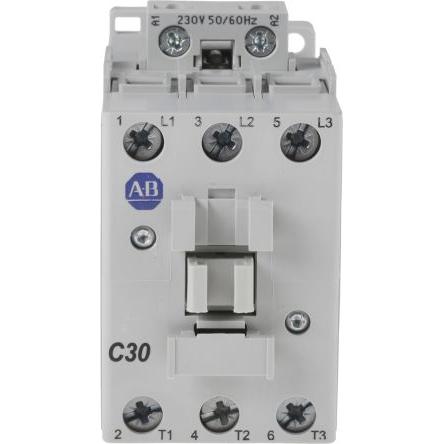 Allen Bradley 1 NO Stykač napětí ve vinutí 230V ac 3pólový 30 A 690V ac 15 kW s 3 NO kontakty 230V ac Řízení motoru,