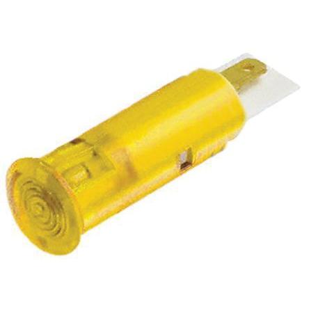 Indikátor pro montáž do panelu, řada: SKGD Žlutá, typ žárovky: LED Pájecí plíšek Signal Construct 28V 6 mm, IP67