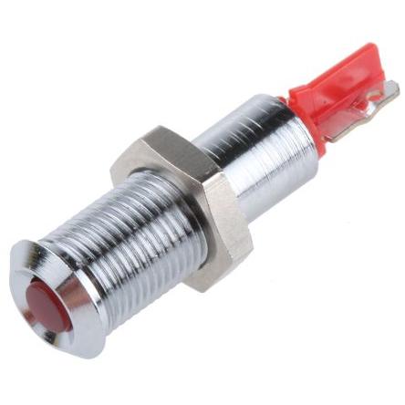 Indikátor pro montáž do panelu, řada: SMCP Červená, typ žárovky: LED Signal Construct 14V 6 mm, IP67