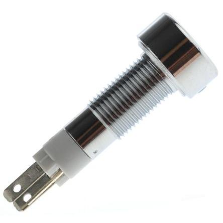 Indikátor pro montáž do panelu, řada: SMLE Bílá, typ žárovky: LED Jazýček Signal Construct 14V 8 mm, IP67