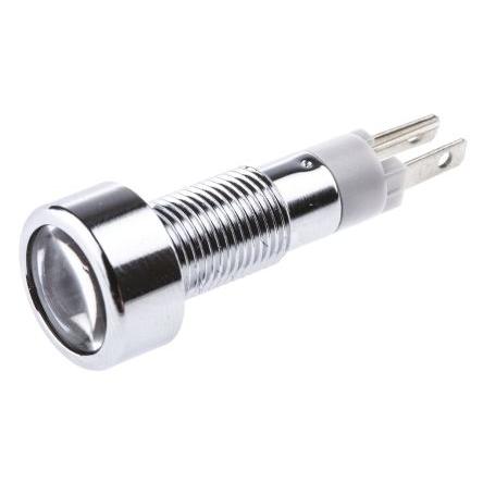 Indikátor pro montáž do panelu, řada: SMLE Červená, typ žárovky: LED Jazýček Signal Construct 14V 8 mm, IP67