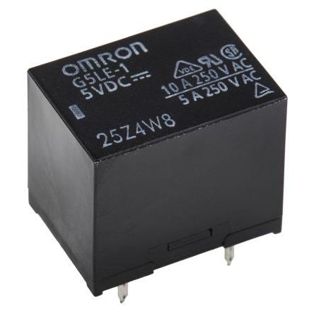 Omron Výkonové relé SPDT Montáž na plošný spoj 10A 5V dc G5LE