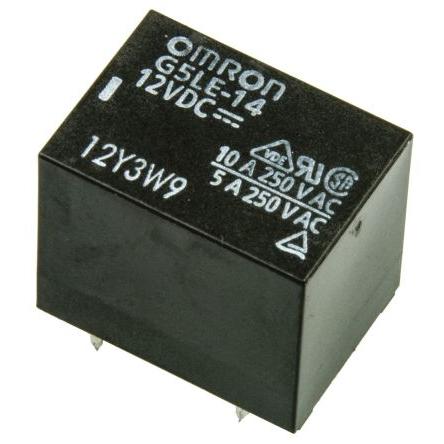 Omron Výkonové relé SPDT Montáž na plošný spoj 10A 12V dc G5LE