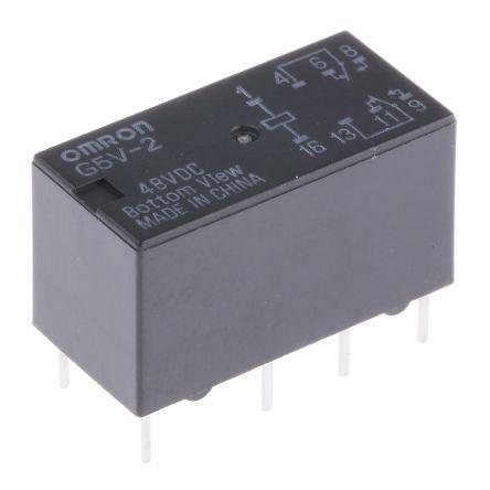 Omron Signálové relé DPDT Montáž na plošný spoj 2A 48V dc MT