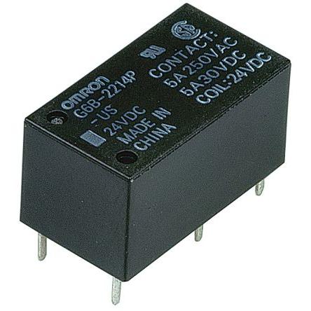 Omron Výkonové relé DPST Montáž na plošný spoj 5A 24V dc G6B