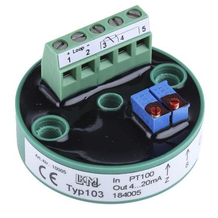 LKMelectronic Teplotní čidlo, řada: LKM 103, typ vstupní: PT100 85 °C 35V -40 °C 0 °C 100 °C