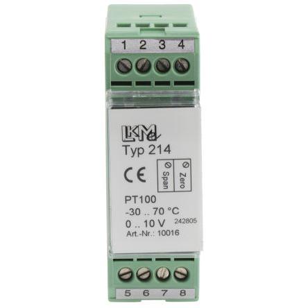 LKMelectronic Teplotní čidlo, řada: LKM 214, typ vstupní: PT100 85 °C 35V -40 °C -30 °C 70 °C