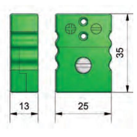 Modul termočlánku Liste R9, pro použití s: Termočlánek typu J Reckmann, Konektor termočlánku