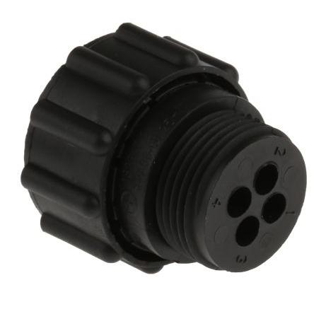 Kulatý konektor, počet kontaktů: 4, Kabel, velikost: Standard TE Connectivity, pohlaví kontaktu: Vnitřní, orientace