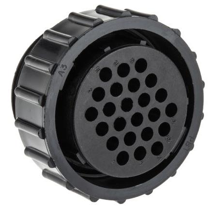 Kulatý konektor, počet kontaktů: 24, Kabel, velikost: Standard TE Connectivity, pohlaví kontaktu: Vnitřní, orientace