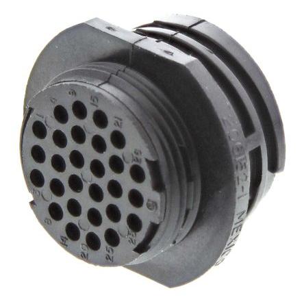 Kulatý konektor, počet kontaktů: 28, Kabel, velikost: Standard TE Connectivity, pohlaví kontaktu: Vnější, orientace