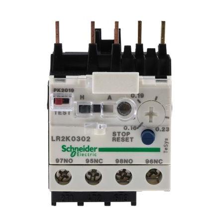 Schneider Electric Relé teplotního přetížení, rozsah: LR2K 1 NO/1 NC s Automaticky a ručně resetováním a hodnotami FLC