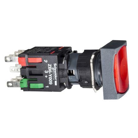 Schneider Electric Tlačítkový spínač, řada: Harmony XB6 IP65 SPST Montáž do panelu Blokování Osvětlené 16 mm, barva LED: