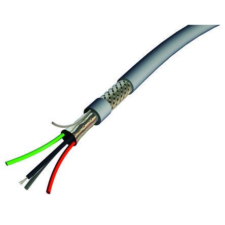 S2CEB Napájecí kabel, řada: DMX 4žilový 100 m Polyetylen plášť, Šedá, vnější průměr: 7 mm OD, 300V 70 °C