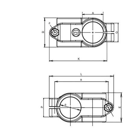 Rose+Krieger M6 Křížová svorka Propojovací komponent 16 mm 25.5 mm 16.1 mm