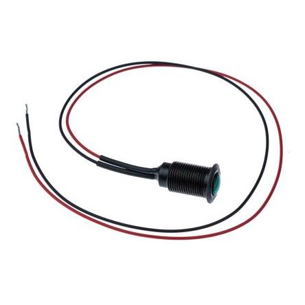 Indikátor pro montáž do panelu, řada: OXL/CLH/100 Series Zelená, typ žárovky: LED Volný přívod Oxley 230V ac 10.2 mm,