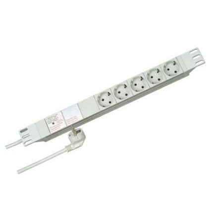 Kopp Rozšiřovací zásuvka, délka kabelu: 2 m 5 zásuvek, 250V ac, IP54, IP44, IP40 Bílá Ochrana RCD Pryž Typ F - německý