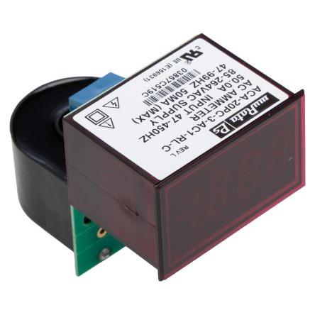 Digitální ampérmetr ACA-20PC-3-AC1-RL-C, řada: ACA-20PC 100 A, výška výřezu: 22.4 mm St., šířka výřezu: 35.1 mm,