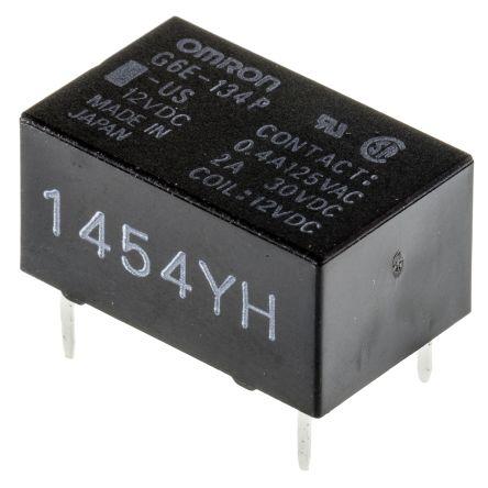 Omron Výkonové relé SPDT Montáž na plošný spoj 3A 12V dc G6E