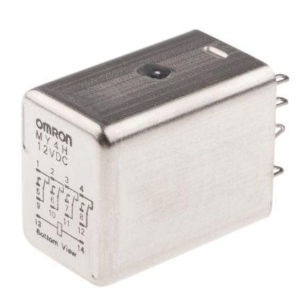 Omron Výkonové relé 4PDT Nástrčkový klíč 3A 12V dc MY4