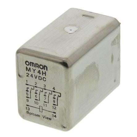 Omron Výkonové relé 4PDT Panel 3A 24V dc MY4