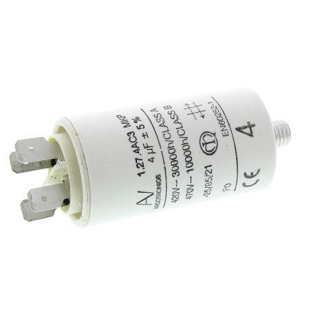 Vrstvové kondenzátory, řada: C27 4 μF ±5 % 470V ac, Montáž na rám 0.8 mm KEMET
