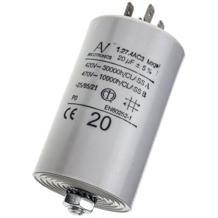 Vrstvové kondenzátory, řada: C27 20 μF ±5 % 470V ac, Montáž na rám 0.8 mm KEMET