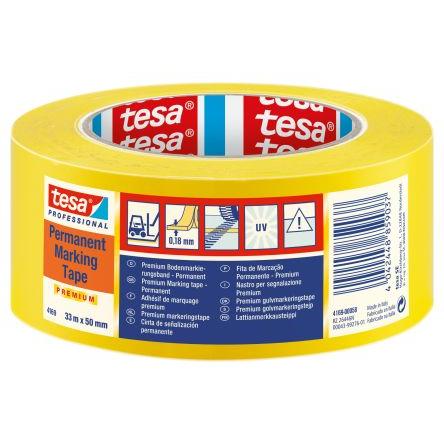 Páska pro vyznačení průchodu 4169, Žlutá 50mm, délka: 33 m 4169 Tesa 0.18 mm