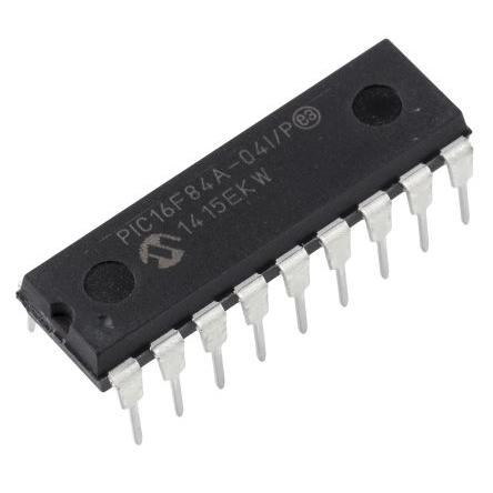 Microchip Mikrokontrolér PIC16F84A-04I/P 8 bit PIC 4 MHz Blesk 68 bit RAM, počet kolíků: 18 kolíkový, PDIP