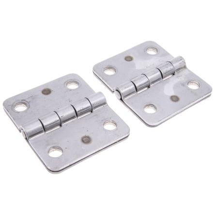 Kloubový závěs Výkyvné Patka, Leštěné, Nerezová ocel Pevný Navařený, délka: 75 mm x 90mm x 6 mm RS PRO