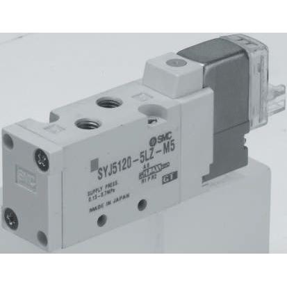Pneumatický solenoidový ventil, řada: SYJ5000 Metrické Vodič, max. průtok: 129L/min SMC