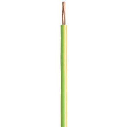 Zapojovací vodič, řada: 6491X, typ kabelu: Splétaný, typ kabelu: 6491X, prameny vodičů: 7/0.53 mm, Zelená, Žlutá, 750V