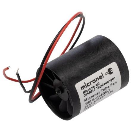 Micronel Axiální ventilátor, řada: D300L, průtok vzduchu: 8.76 m³/h 530 mW 24V dc 27 mA 30 mm 36mm 36 mm