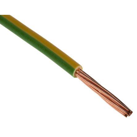 Zapojovací vodič, řada: 6491X, typ kabelu: Splétaný, typ kabelu: 6491X, prameny vodičů: 7/1.04 mm, Zelená, Žlutá, 750V