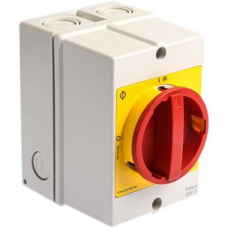 Kraus & Naimer Oddělovací (hlavní) vypínač, rozsah: KG 4pólový Povrch IP66, IP67 25A 7.5 kW