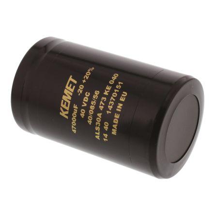 Kondenzátor, řada: ALS30 47000 μF ±20 % 12mΩ ALS30A473KE040 40V dc, Šroubová svorka KEMET