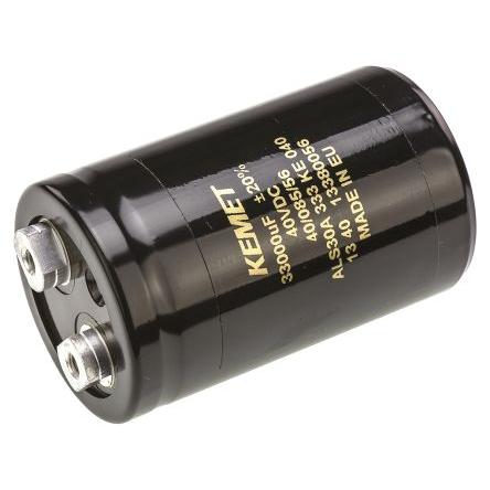 Kondenzátor, řada: ALS30 33000 μF ±20 % 12mΩ 40V dc, Šroubová svorka KEMET