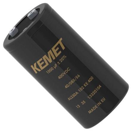 Kondenzátor, řada: ALS30 6800 μF ±20 % 23mΩ 100V dc, Šroubová svorka KEMET